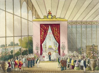 Große Ausstellung, 1851: Boudoir Ihrer Majestät, von Chevanne, veröffentlicht von Read & Co.